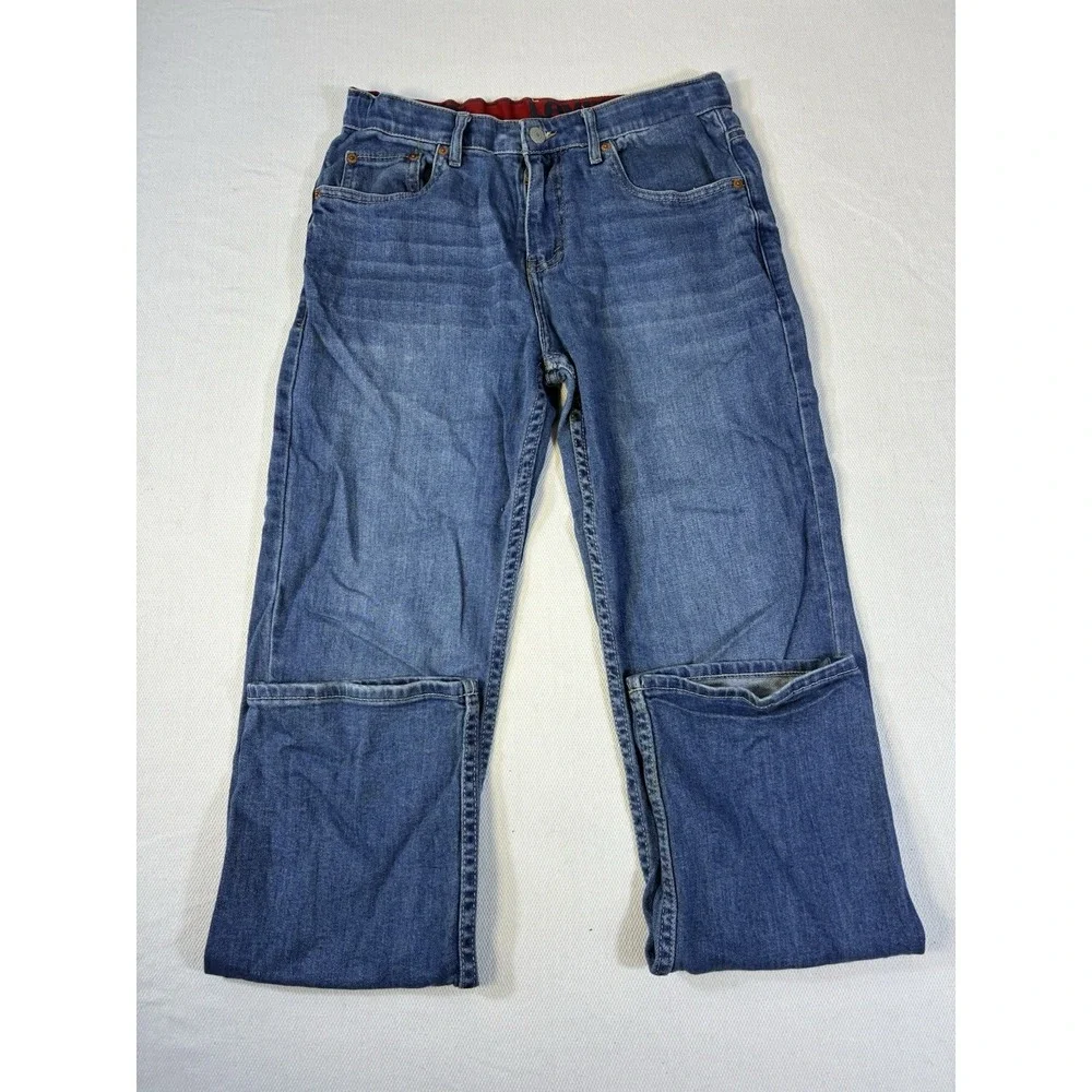 Levi's 514 Straight Leg‎ Boys Jeans Size 18 REG W29 L31 Adjustable Waist Blue